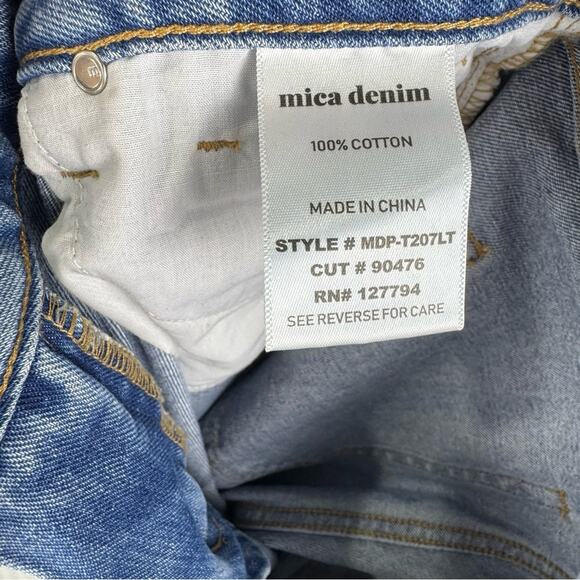 Mica Denim Distressed Super High Rise Relaxed Fit Blue Jeans Women’s Size 29 - Picture 6 of 6